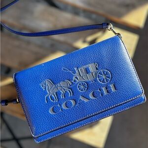 Gorgeous Coach Anna Foldover Clutch in Cobalt Blue!